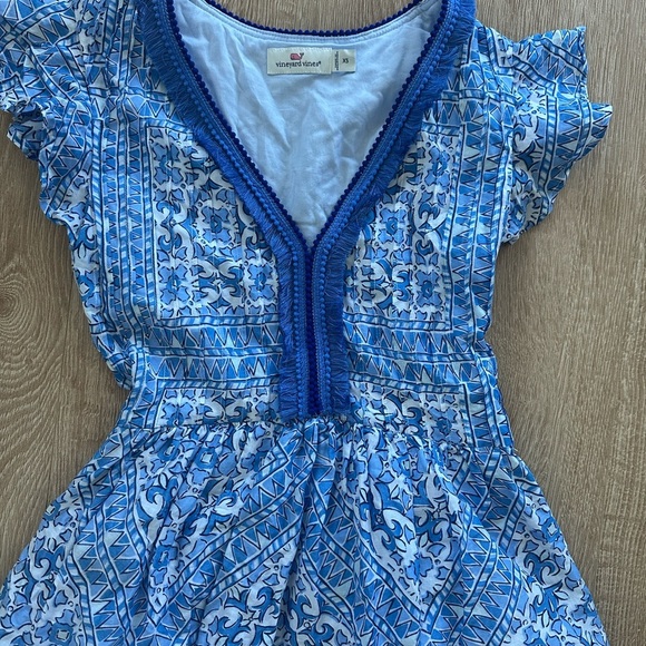 Vineyard Vines Blue Print Dress - Picture 4 of 4